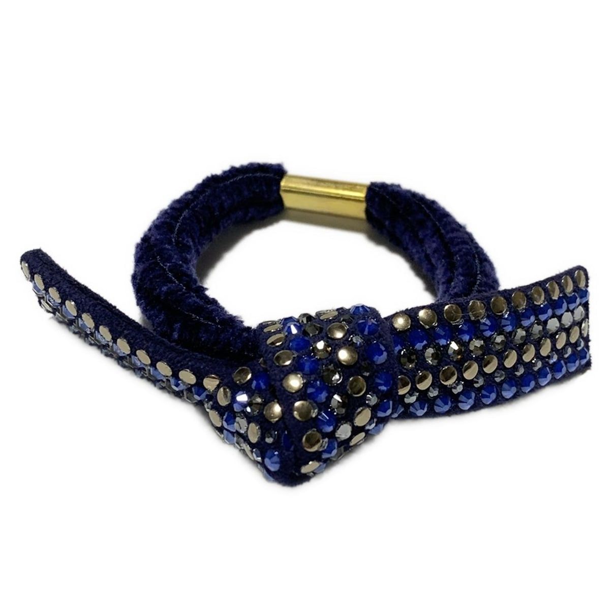 acca ストーン装飾 ヘアゴム acca アッカ ラインストーン ヘアゴム ブラック acca(アッカ