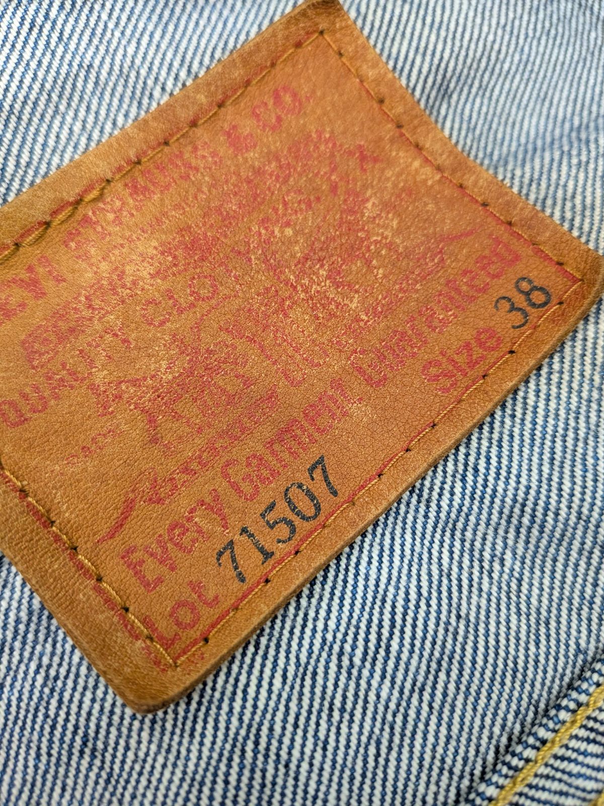 Levi's 71507 2nd復刻 BIGE J02 38 ジャケット 赤耳 Levi's リーバイス71507XX 2nd 復刻 J02 赤耳 Big E - メルカリ