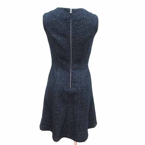 エムプルミエ　ワンピース　ネイビー　34 エムプルミエ ワンピース 34 M-premier BLACK フード付きネイビー