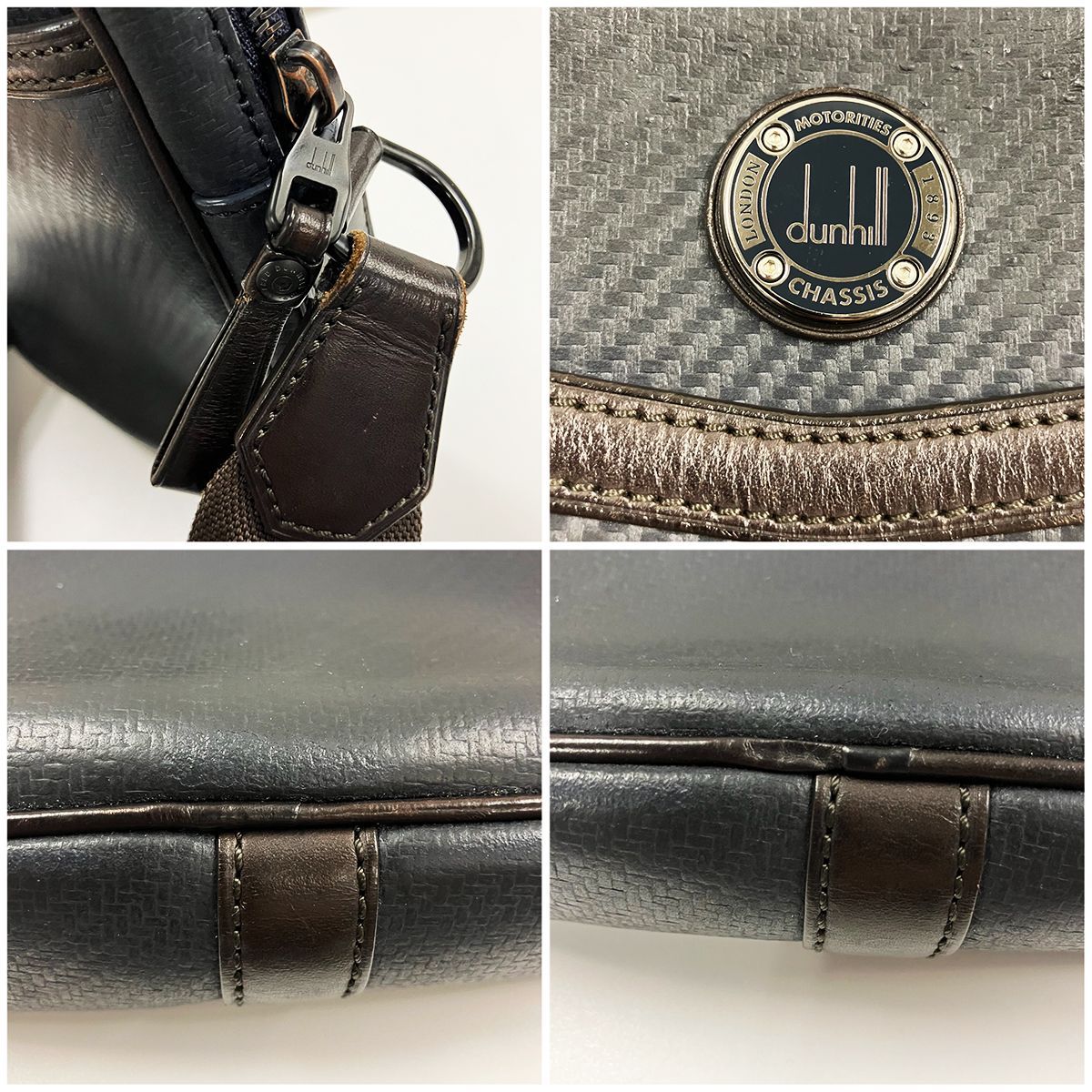 dunhill ダンヒル レザー ショルダーバッグ - メルカリ