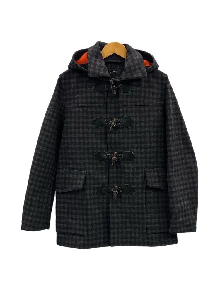 グッチ GUCCI チェック ダッフルコート ウールコート アウター