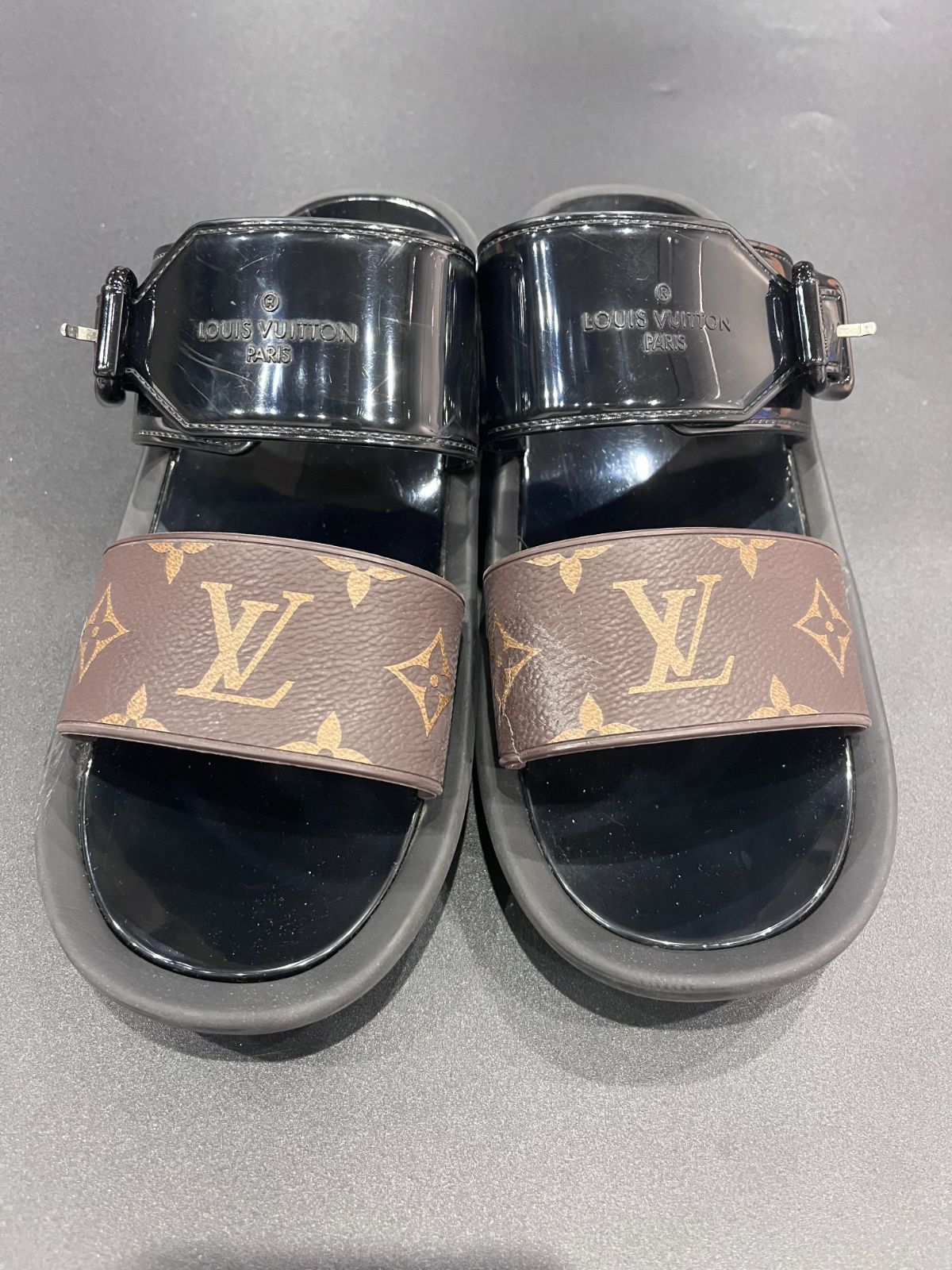 ルイヴィトン 靴 サンバスライン モノグラム ラバーサンダル シューズ