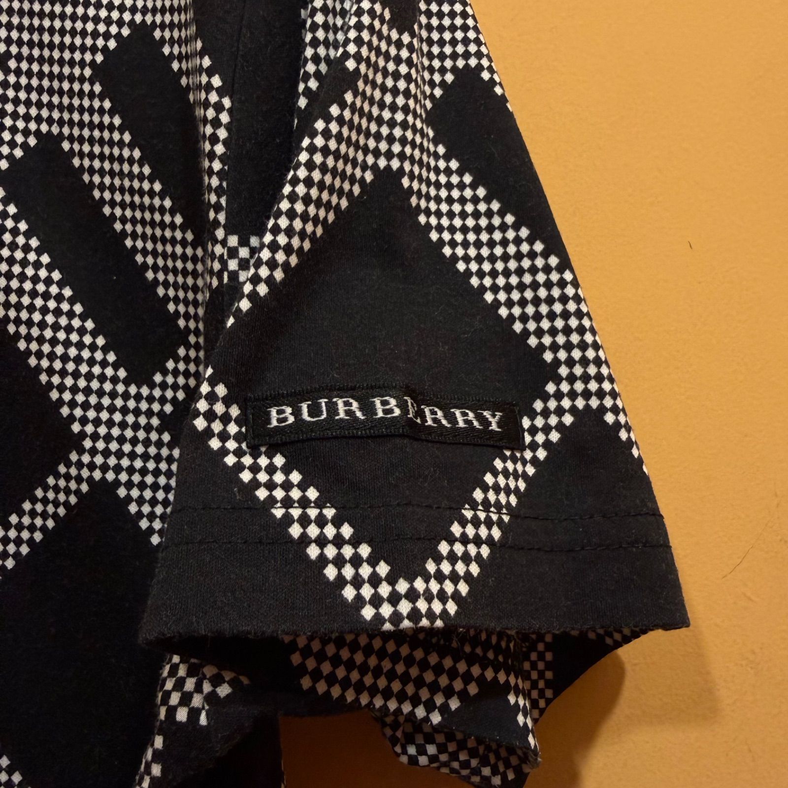 BURBERRY GOLF 半袖ポロシャツ ノヴァチェック 斜めチェック ブラック