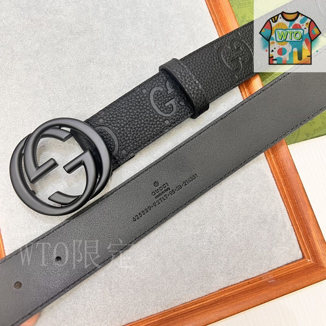 今日特価】Gucci 2024 年式 3.8cm 幅 輸入生地 & 本革ベルト - メルカリ