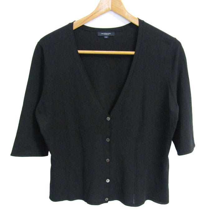 新品 バーバリー ロンドン 長袖 カーディガン レディース ブラック Mサイズ BURBERRY LONDON バーバリー ロンドン 黒 カーディガン Mサイズ