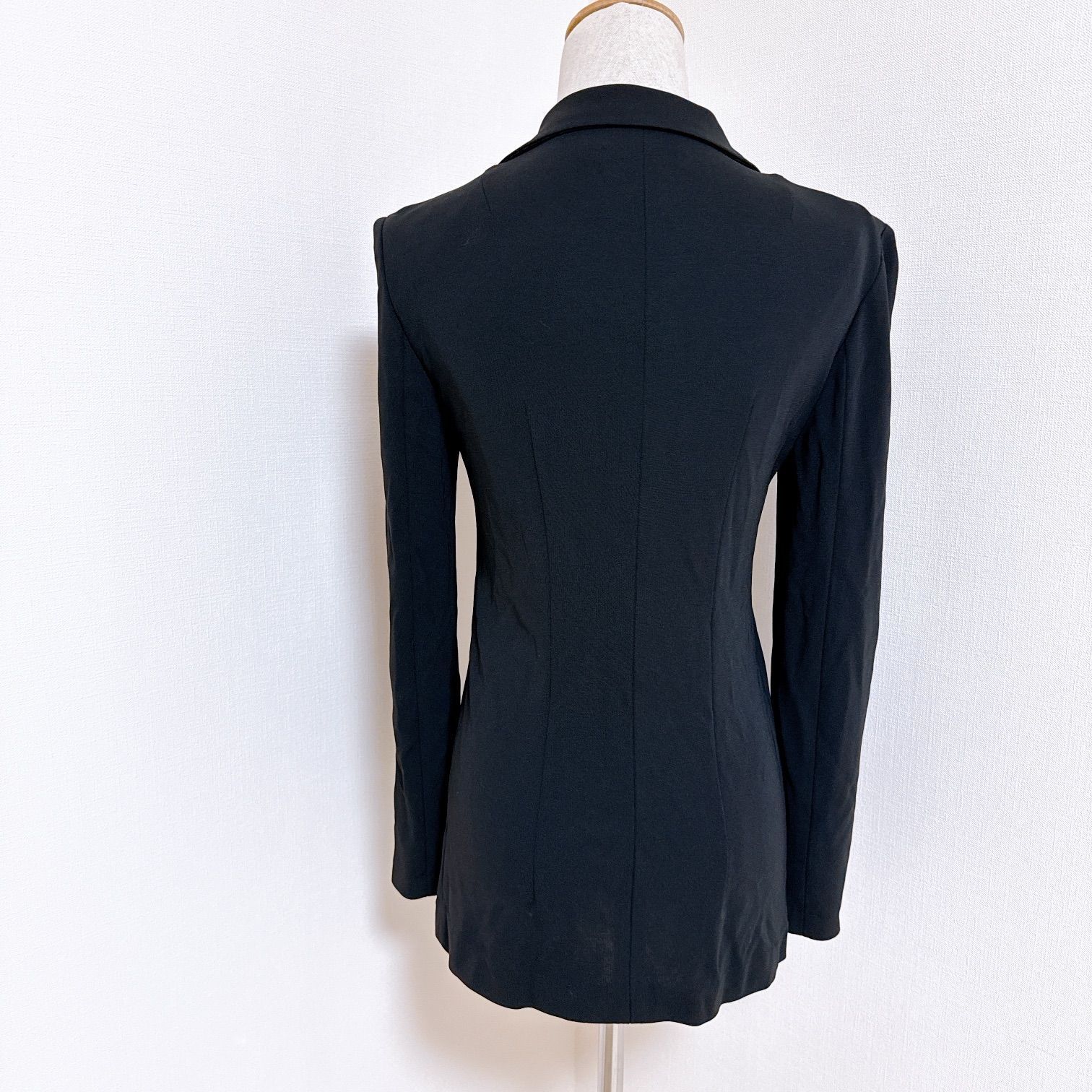 DKNY ダナキャランニューヨーク テーラードジャケット 薄手 ブラック S