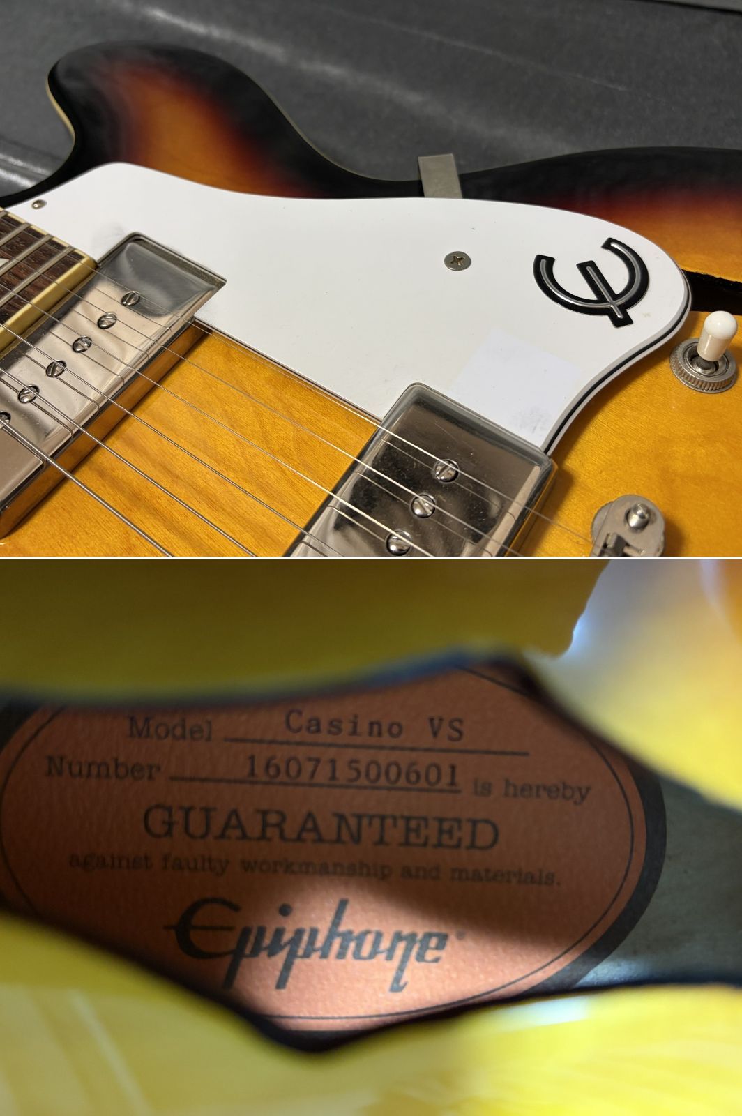 Epiphone CASINO エピフォン カジノ セミアコ定番の名器 2016年製 中古