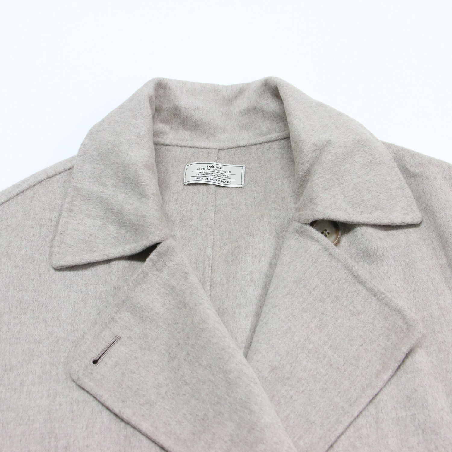 JOURNAL STANDARD relume ジャーナルスタンダード ベスト ベージュ サイズ:FREE | 24秋冬 ウール ナイロン リバーベスト / ポンチョ | チェスター ワイド ドロップショルダー スリット | トップス【レディース】【中古】【K4640】 JOURNAL STANDARD relume ジャーナルスタンダード ベスト ベージュ