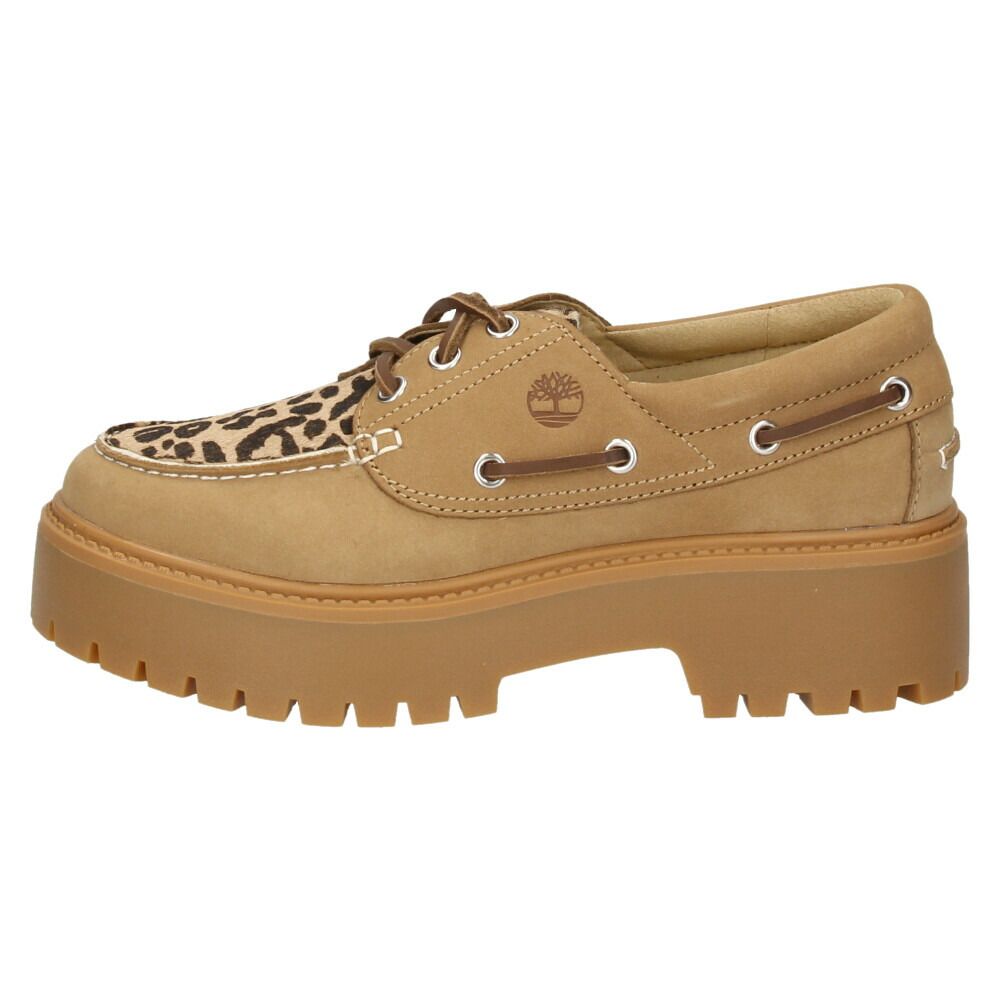 ティンバーランド レディース デッキシューズ モカシン 厚底 本革 靴