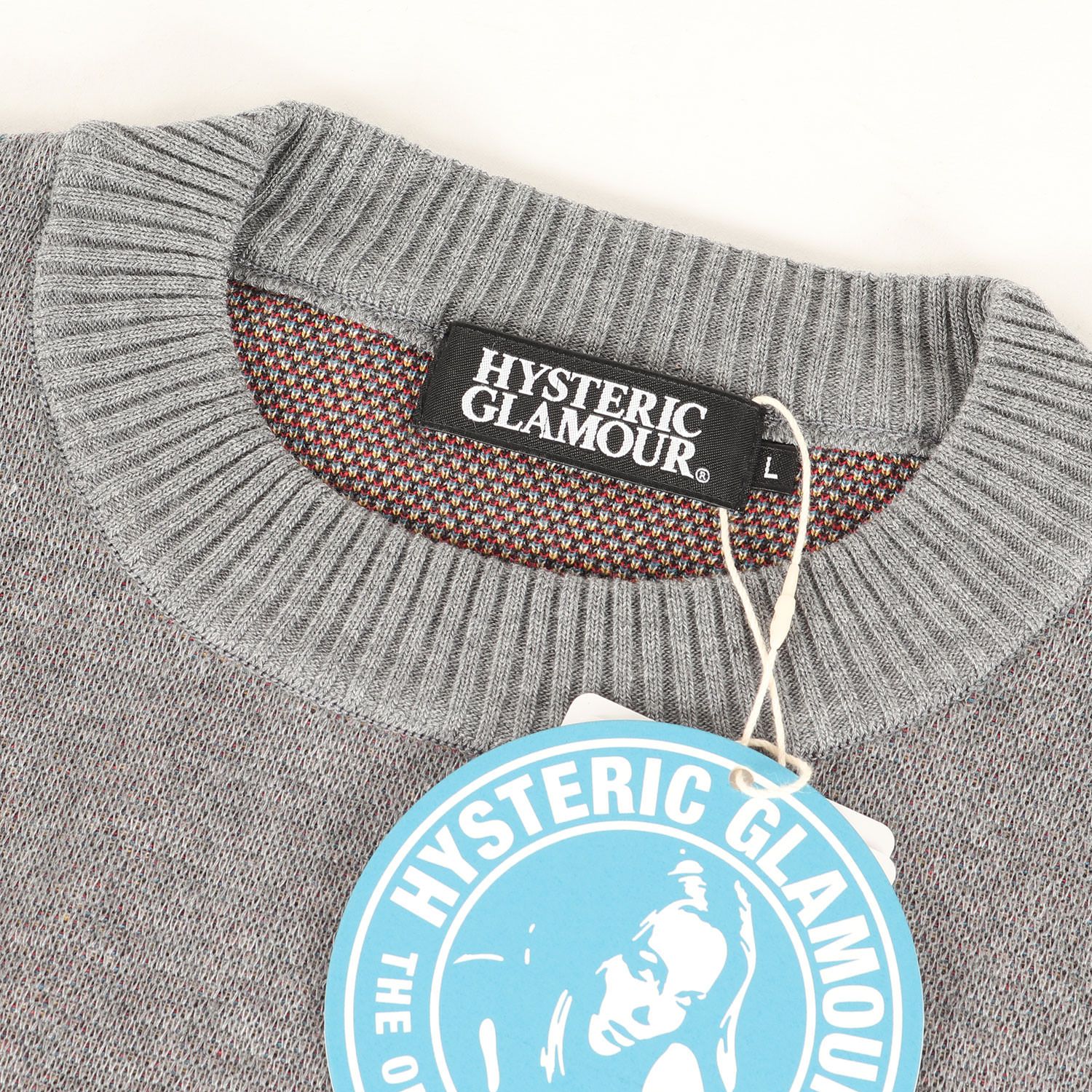 新品】HYSTERIC GLAMOUR ヒステリックグラマー ニット グレー サイズ:L