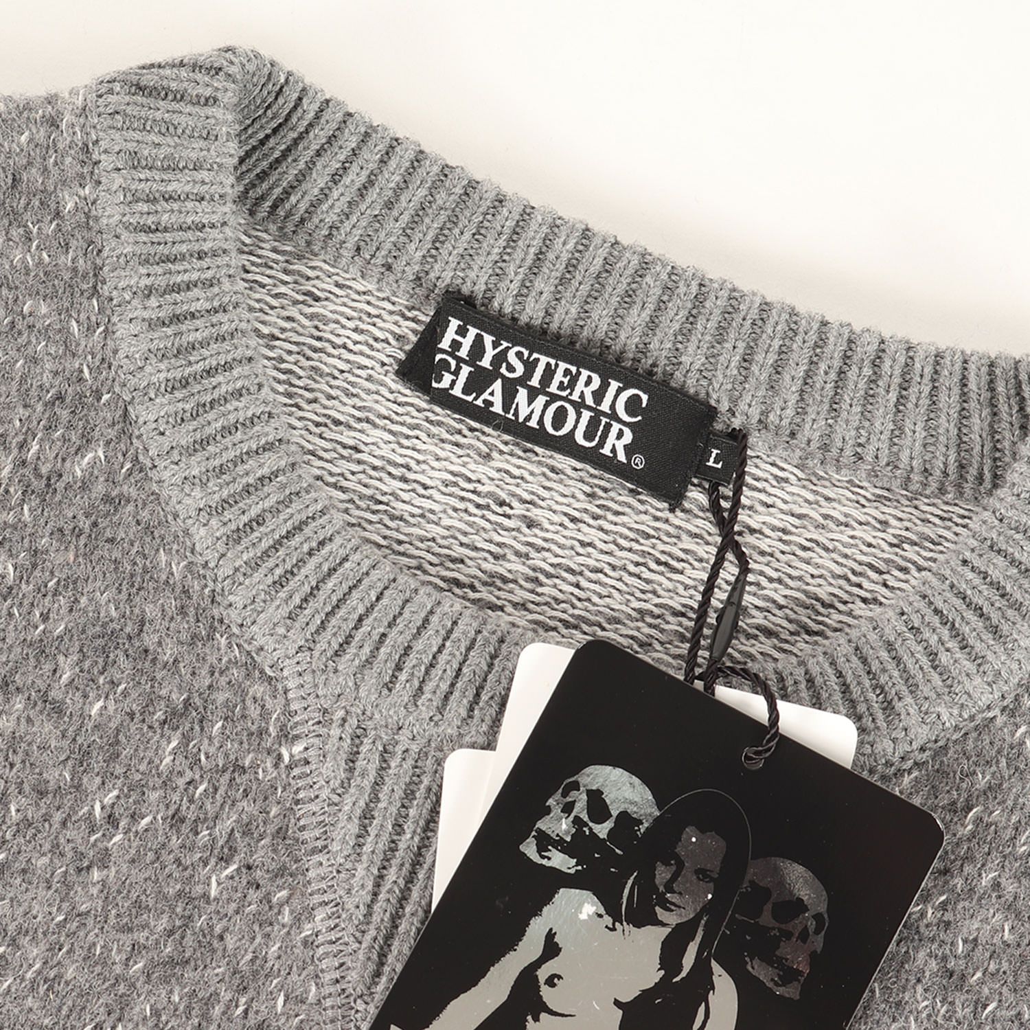 新品】HYSTERIC GLAMOUR ヒステリックグラマー ニット ヘザーグレー