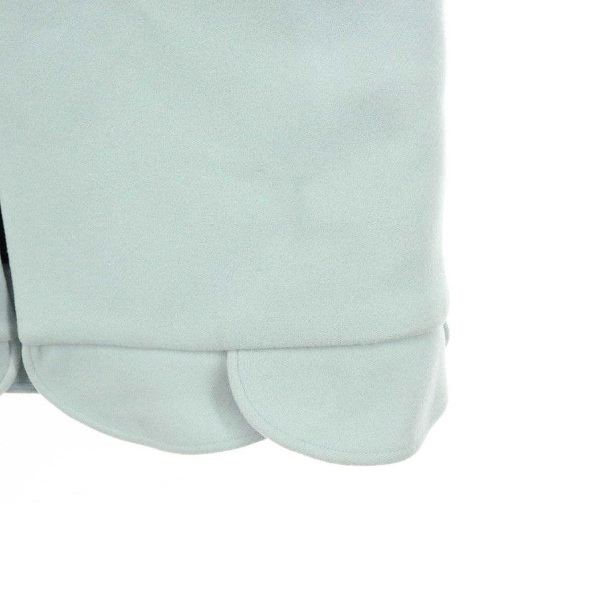 YOKO CHAN ヨーコチャン ノーカラー ウールコート 38 ライトブルー