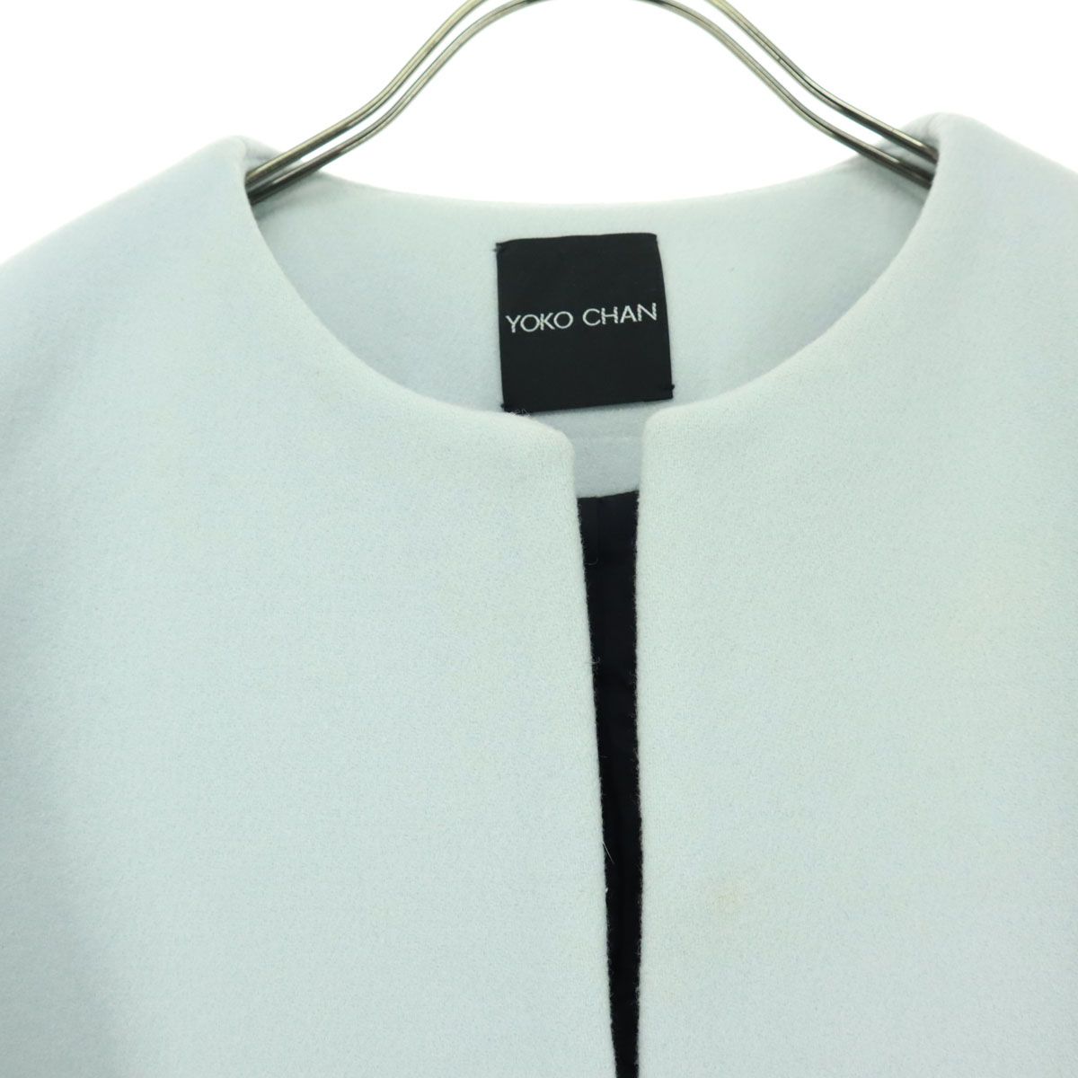 ヨーコチャン　ブルーコート 楽天市場】YOKO CHAN ヨーコチャン YCC-121-156 パール付き ノーカラー