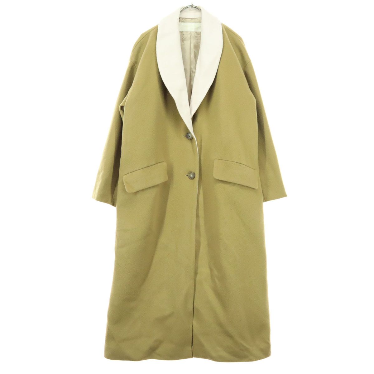 美品 INED イネド 日本製 ウール ロングコート 9 ベージュ superior 