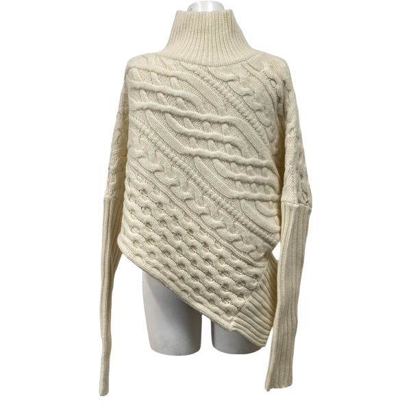 ◇ サカイ sacai ケーブルニット 長袖 タートルネック アシンメトリー