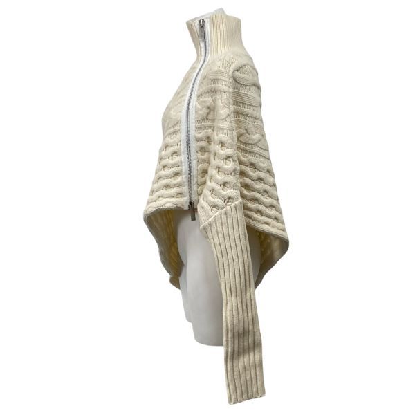 ◇ サカイ sacai ケーブルニット 長袖 タートルネック アシンメトリー