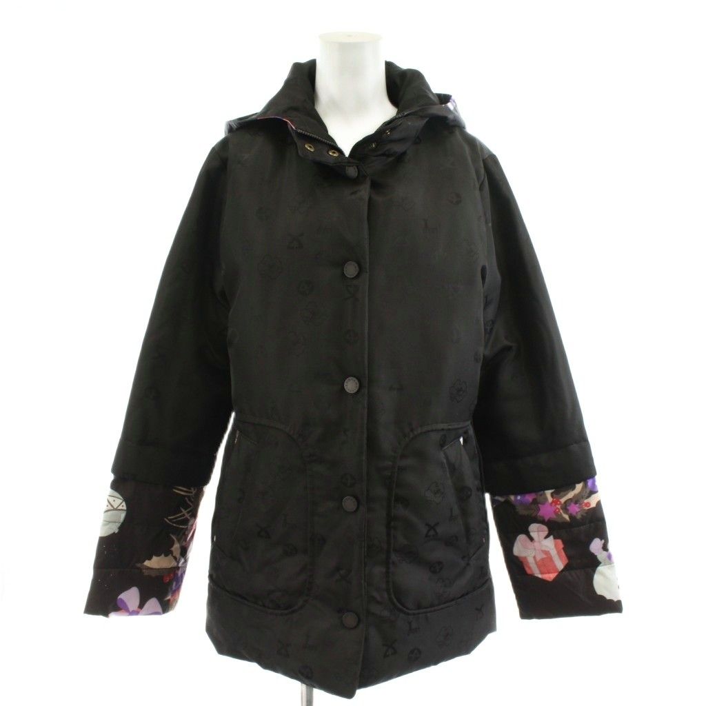 レオナールスポーツ LEONARD SPORT ダウンジャケット 総柄 フード 花柄