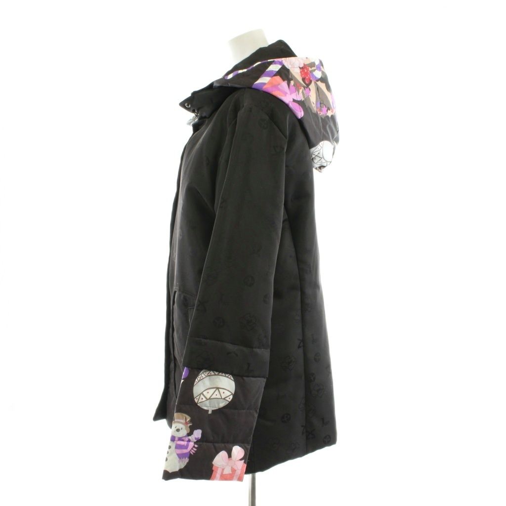 レオナールスポーツ LEONARD SPORT ダウンジャケット 総柄 フード 花柄