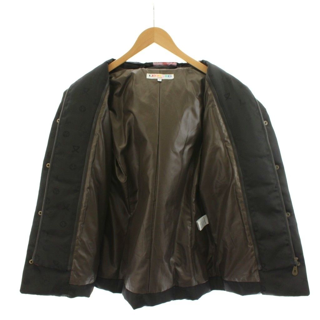 レオナールスポーツ LEONARD SPORT ダウンジャケット 総柄 フード 花柄