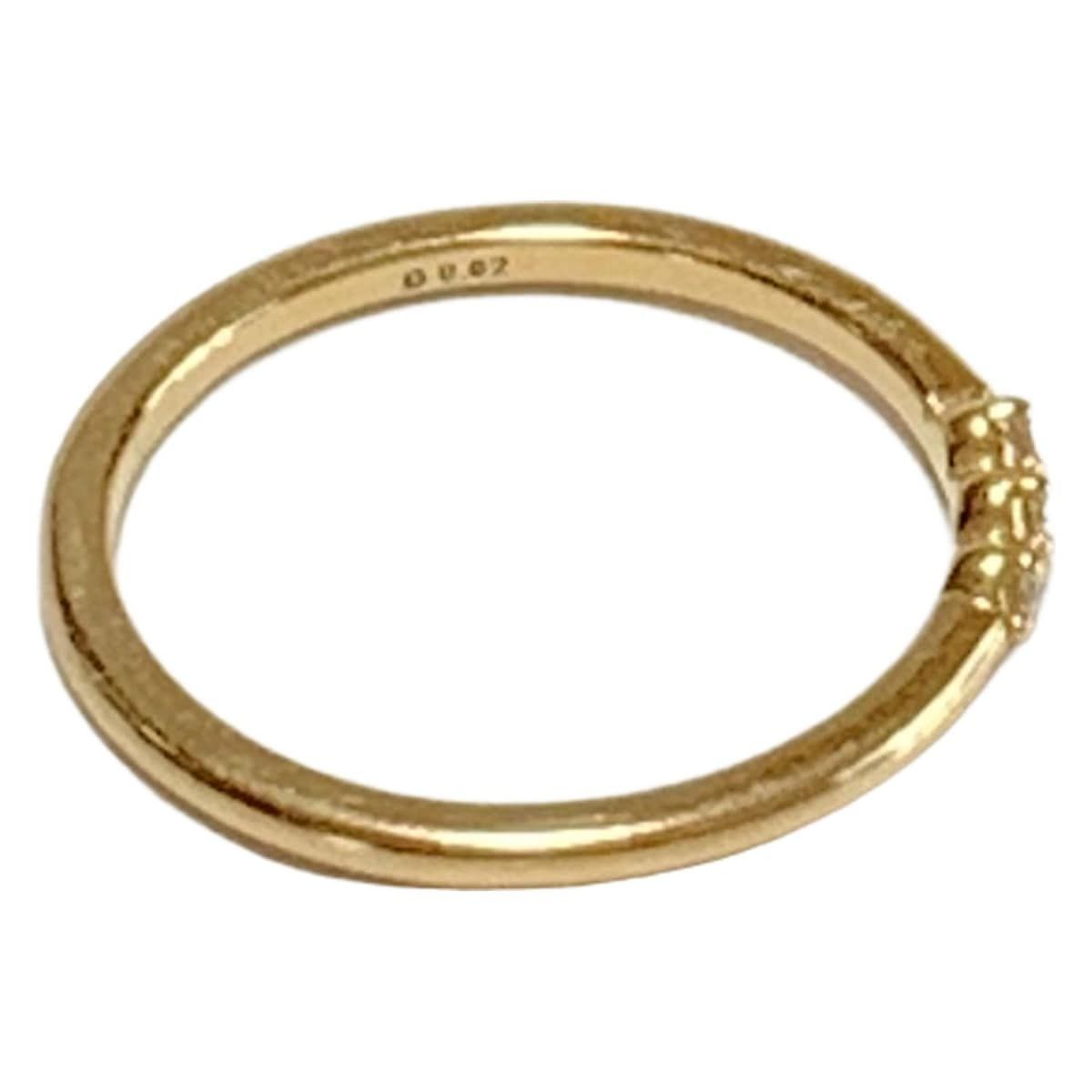 AHKAH(アーカー) リング K18PG×ダイヤモンド ピンキーリング/3Pダイヤ