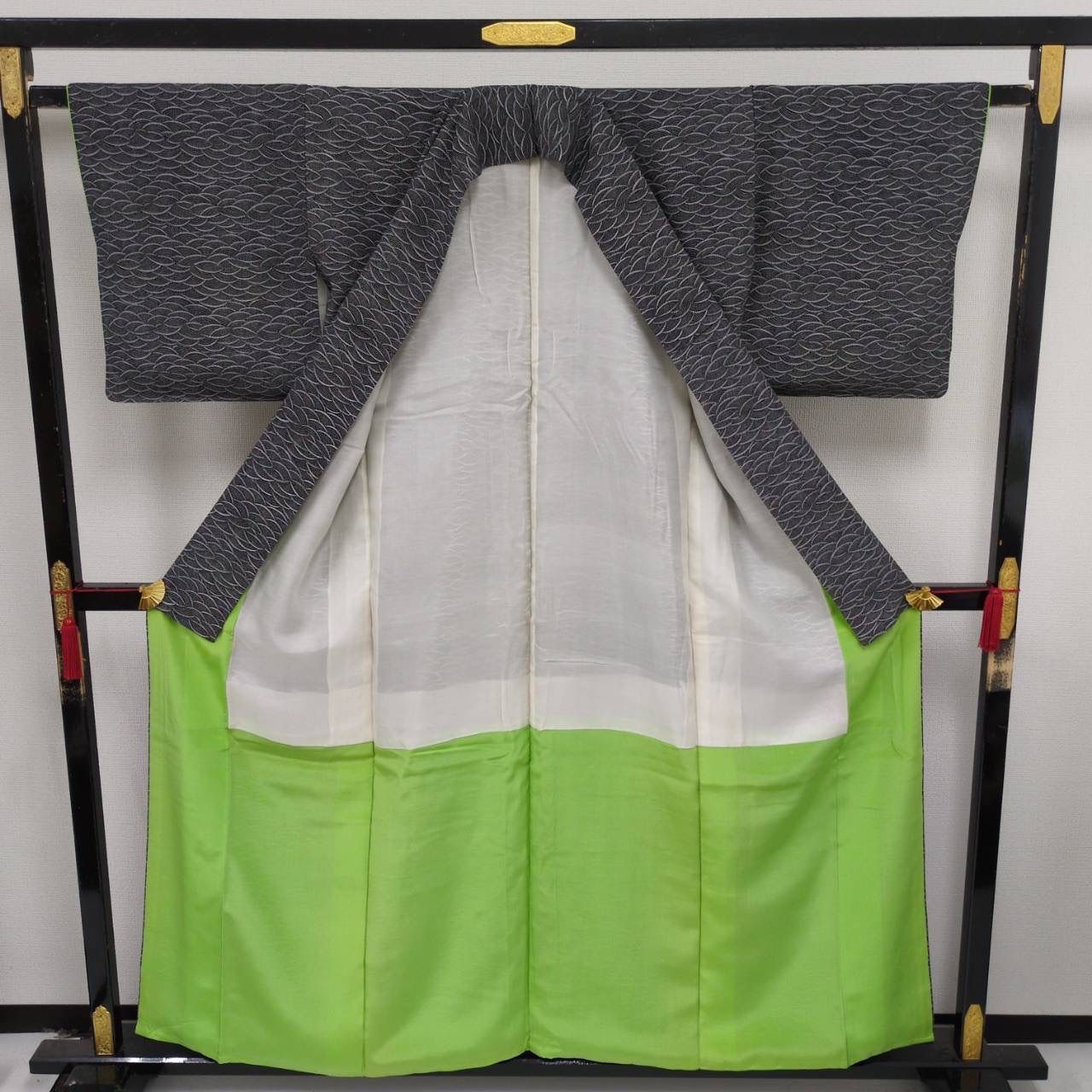 小紋 波模様 素敵なデザイン 正絹 着物 MK-1356 - メルカリ