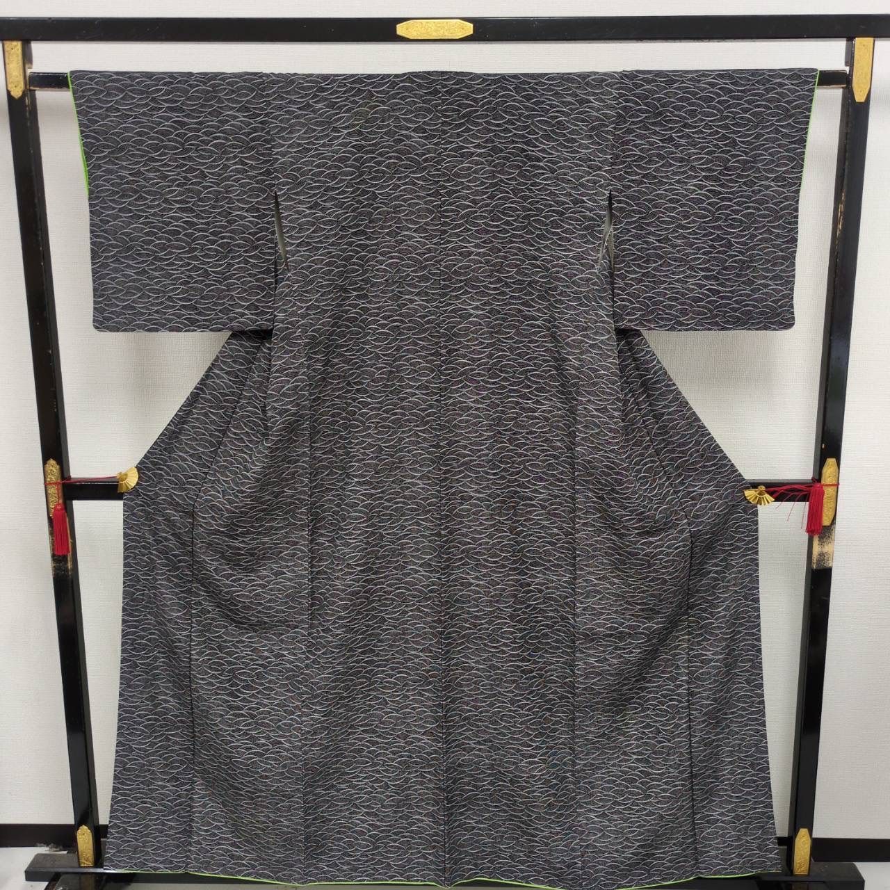 小紋 波模様 素敵なデザイン 正絹 着物 MK-1356 - メルカリ