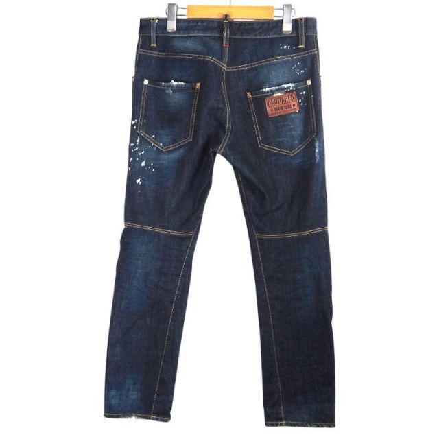 DSQUARED2 10ss BLEACH&CRUSH BIKER DENIM INDIGO サイズ44 ディー