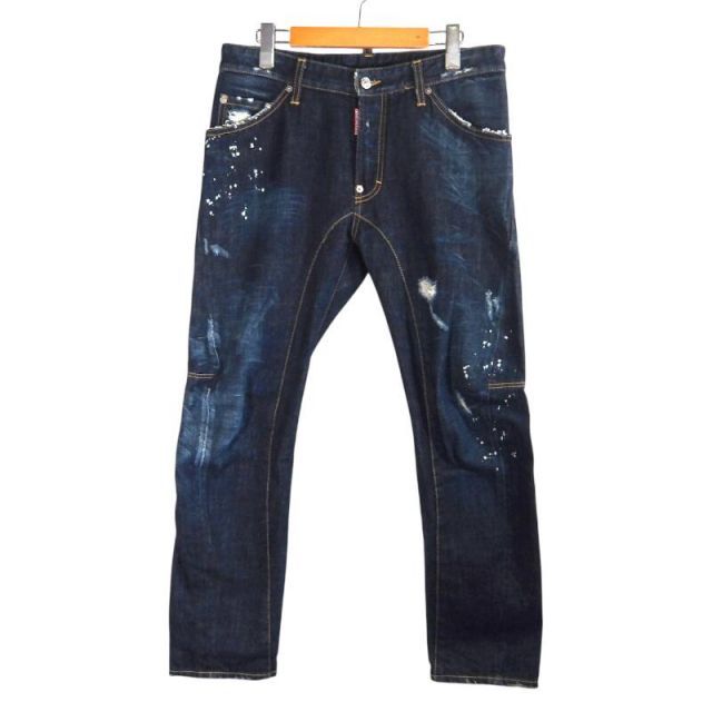 DSQUARED2 10ss BLEACH&CRUSH BIKER DENIM INDIGO サイズ44 ディー