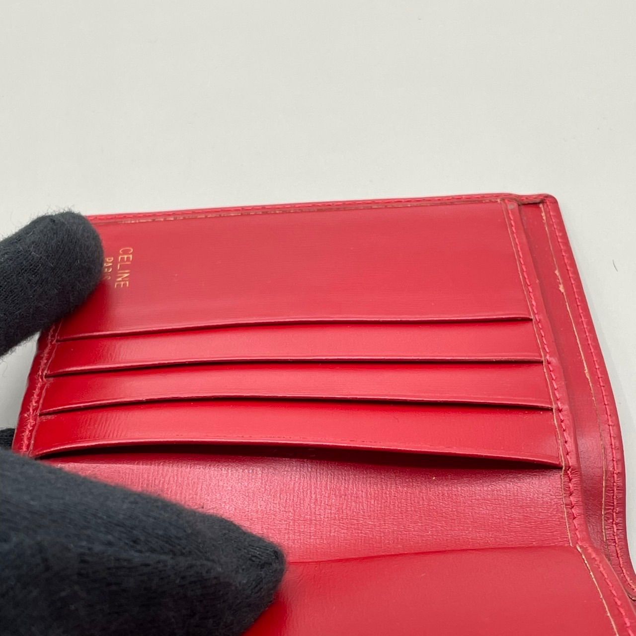 美品 希少 CELINE セリーヌ 二つ折り財布 コンパクトウォレット