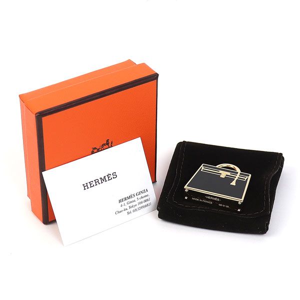 エルメス カデナ ハープ 1996年 ゴールド チャーム ネックレストップ