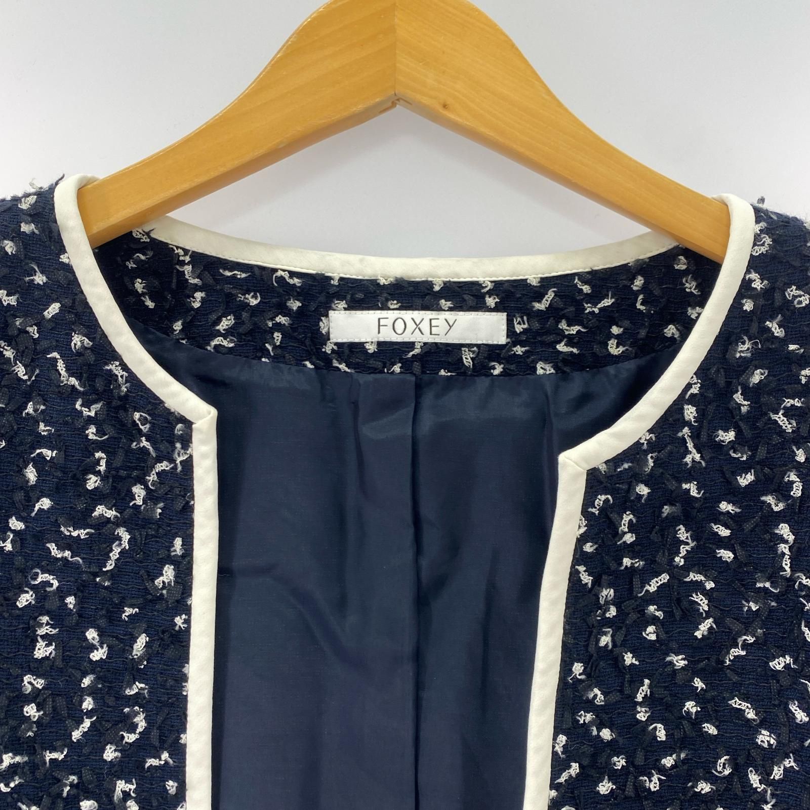 foxey フォクシーセットアップ (ワンピース) size40/ネイビー系 - メルカリ