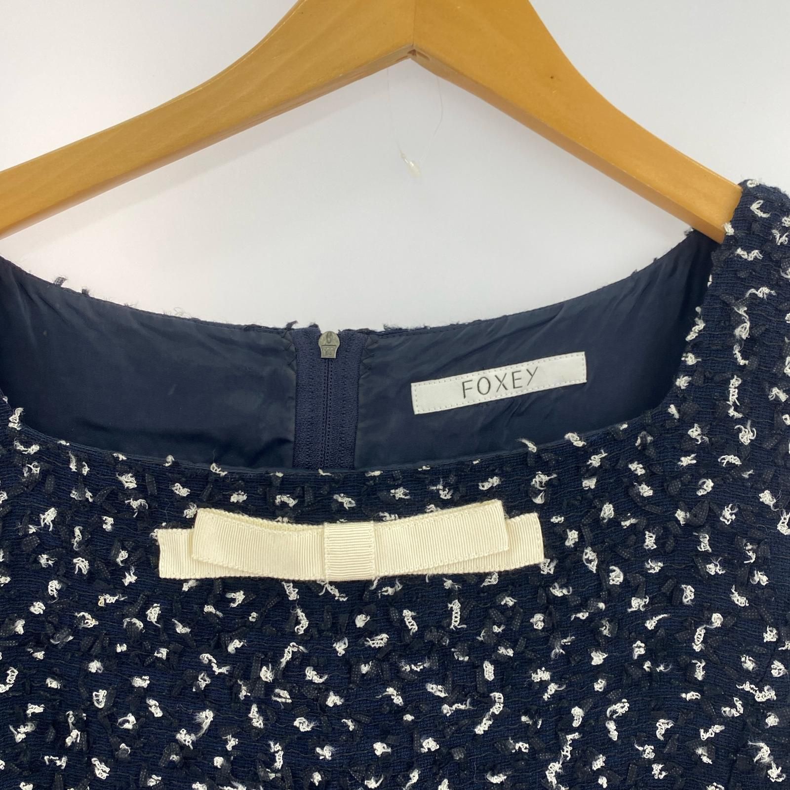 foxey フォクシーセットアップ (ワンピース) size40/ネイビー系 - メルカリ