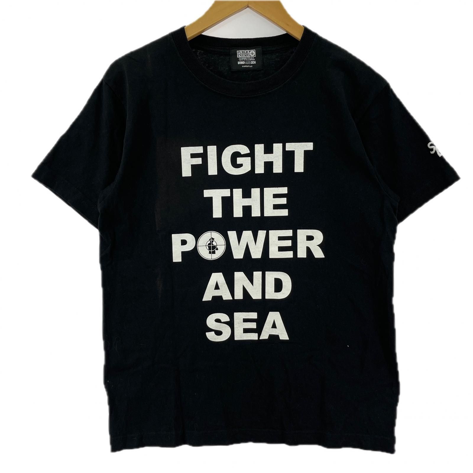 WIND AND SEA ウィンダンシー PUBLIC ENEMY パブリック・エナミー OFFICIAL プリント半袖Ｔシャツ sizeS/ブラック