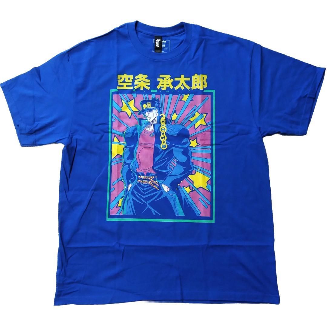 ジョジョの奇妙な冒険 Tシャツ XLサイズ 青 アニメT 海外 未使用新品