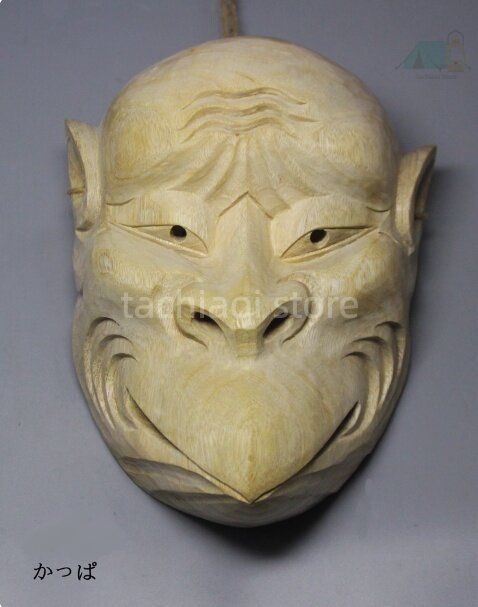 能面 木彫り 空吹（うそふき） 能面 木彫り 空吹（うそふき） 狂言面