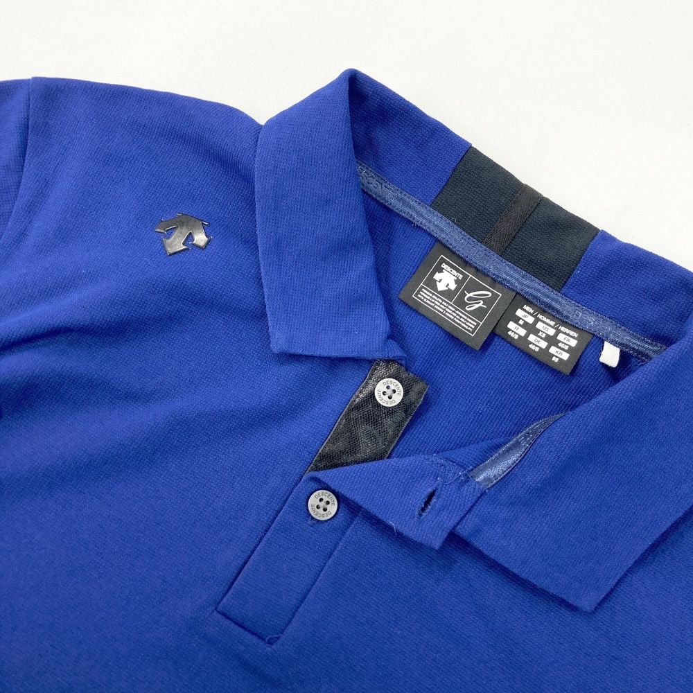 美品 デサント ゴルフ スポーツ シャツ ポロシャツ ネイビー Mサイズ 美品 デサント ゴルフ スポーツ シャツ ポロシャツ ネイビー Mサイズ