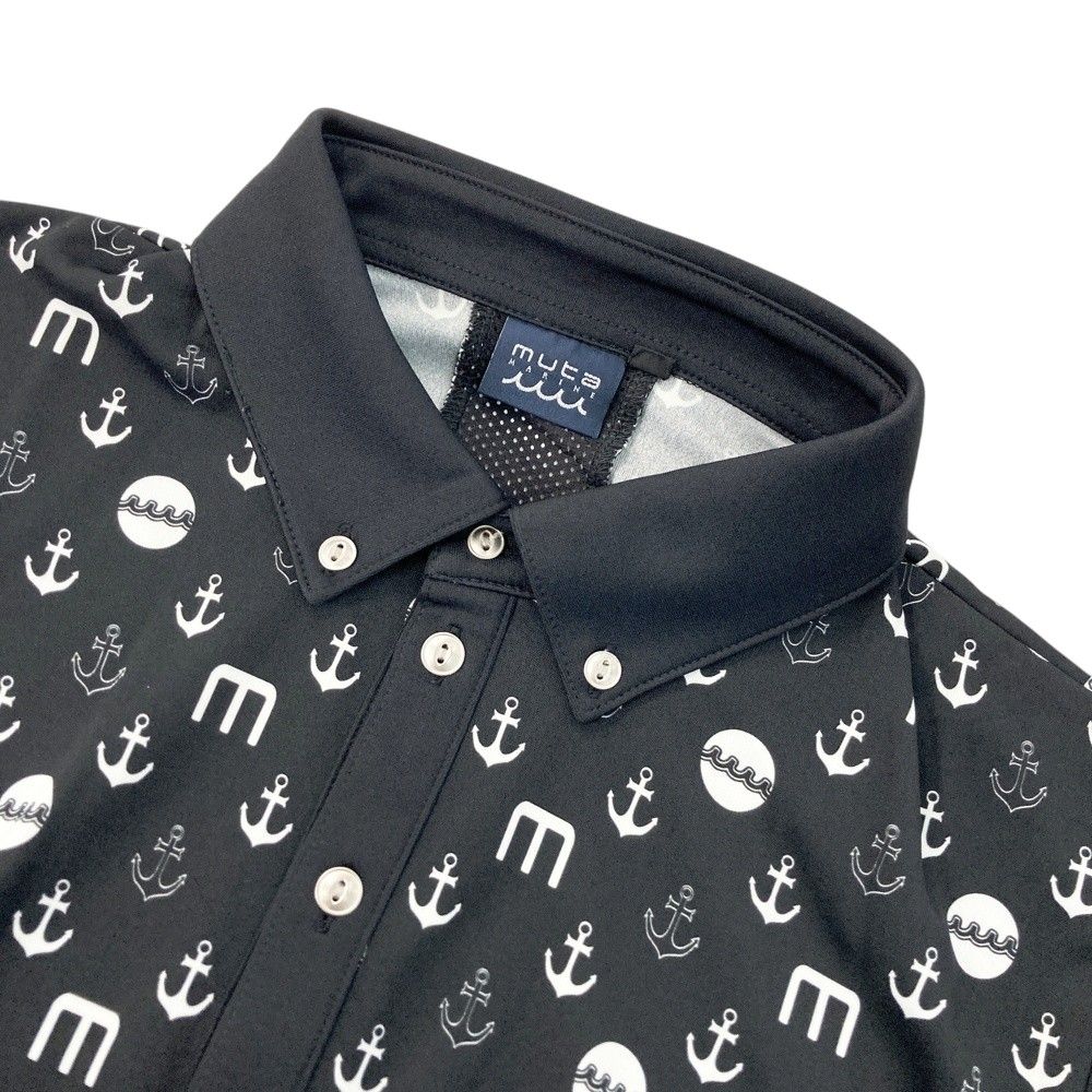 muta ムータマリン ゴルフウェア ポロシャツ ブラック サイズ5 muta ムータマリン ゴルフウェア ポロシャツ ブラック サイズ5