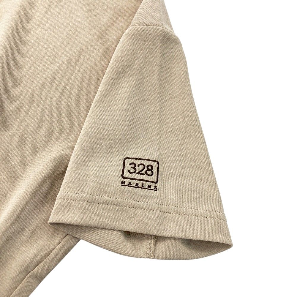 新品　ムータマリンゴルフ　ポロシャツ　ベージュ　背中ロゴ　ゴルフウェア　メンズ nv001_2f97e020-4676-4442-a236-