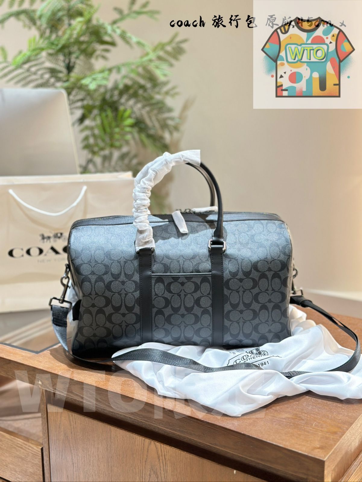 今日特価】Coach コーチ メンズトラベルバッグシリーズ 耐磨耗性PVC