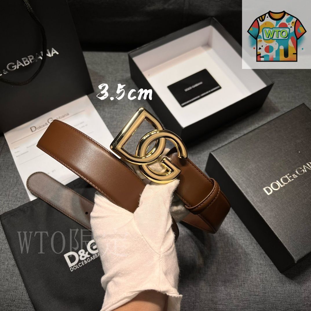 今日特価】Dolce & Gabbana ドルチェ & ガッバーナ レザーベルト-1