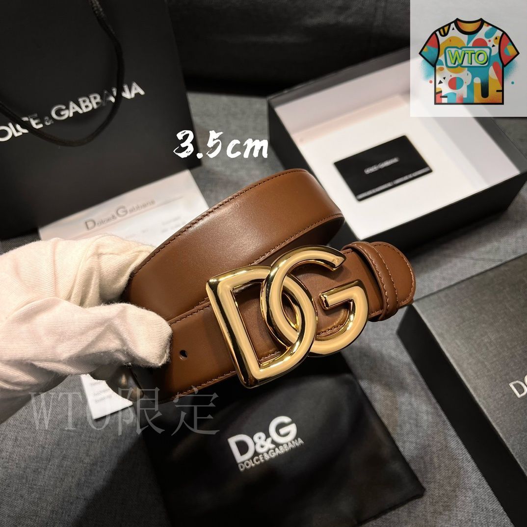 今日特価】Dolce & Gabbana ドルチェ & ガッバーナ レザーベルト-1