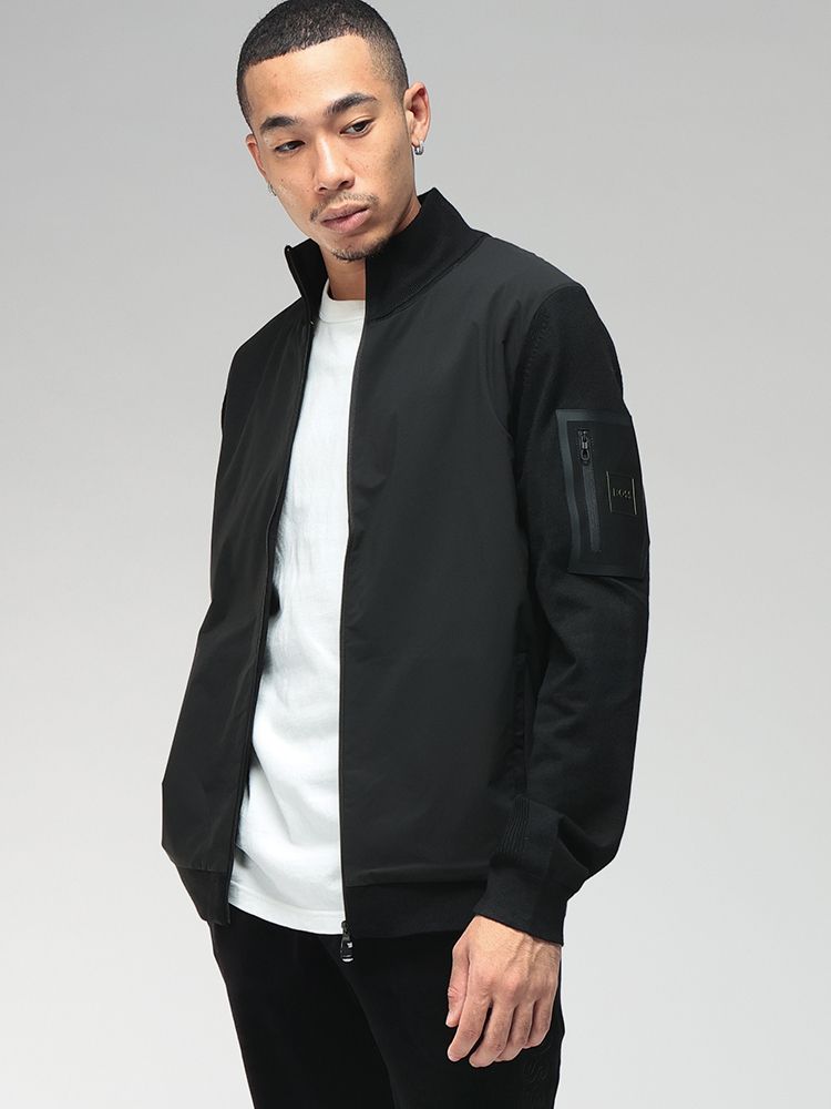 HUGO BOSS (ヒューゴボス) 切り替え フルジップ ニットブルゾン - メルカリ