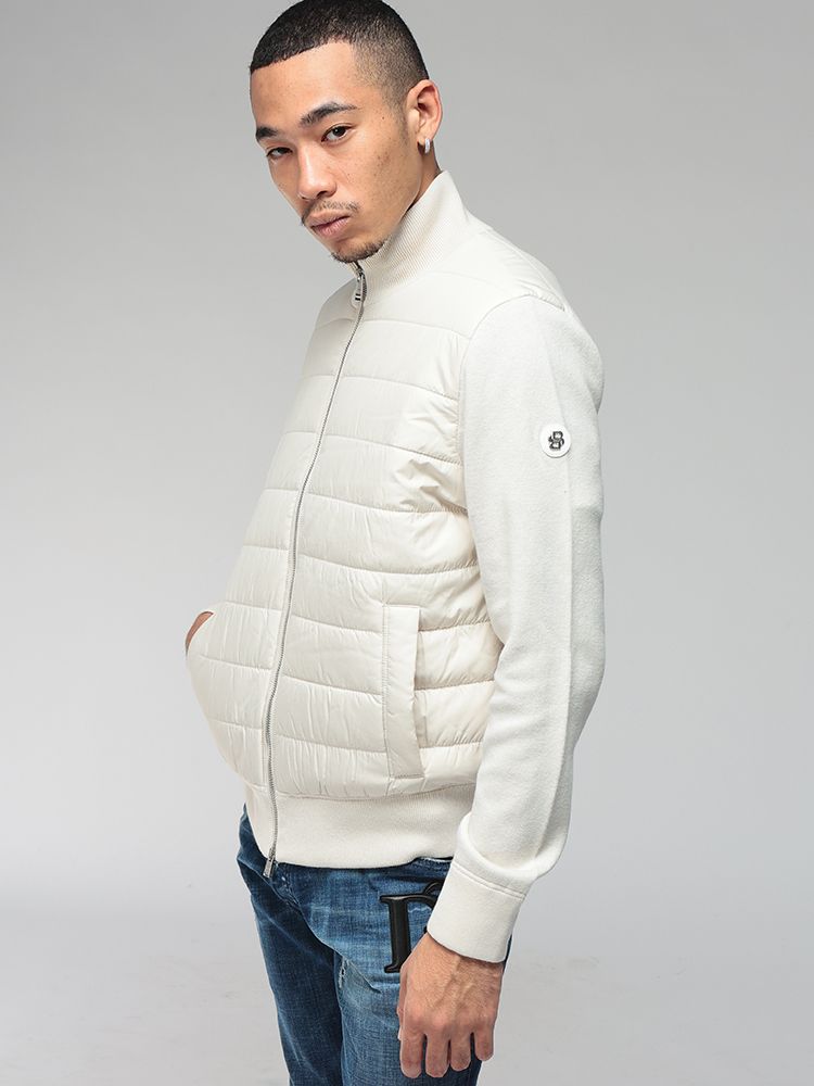 HUGO BOSS (ヒューゴボス) フロント中綿 切り替え フルジップ ニット