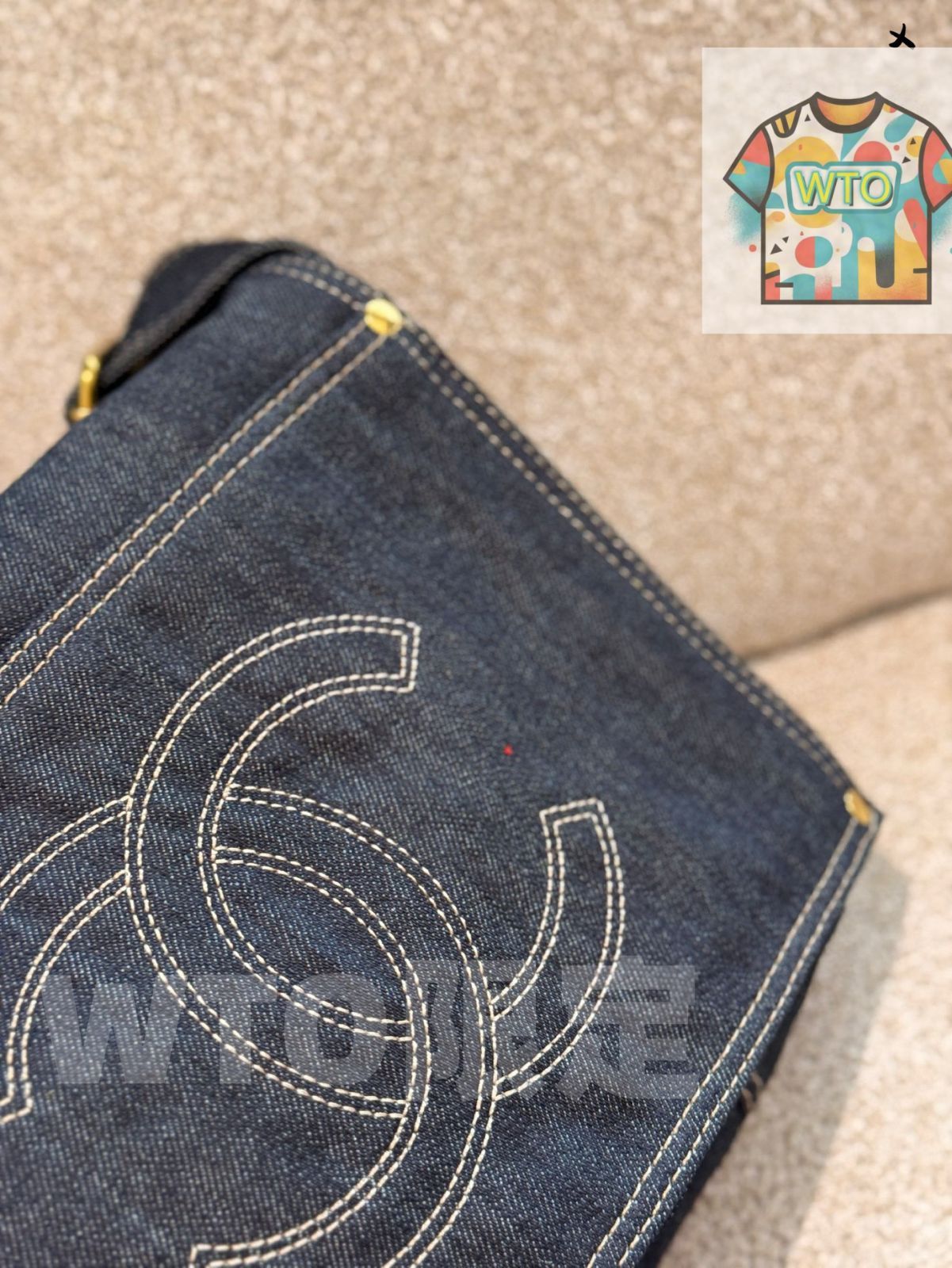 今日特価】Chanel シャネル デニムメッセンジャーバッグ ヴィンテージ