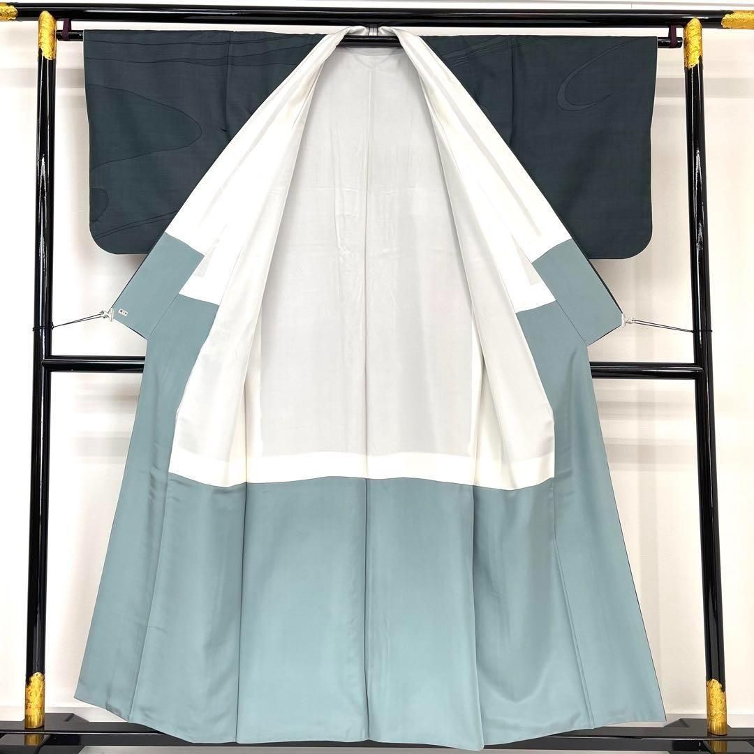 着物と帯 時流】オ26s◇本場奄美大島紬 訪問着逸品 恵特製 恵大島 三越