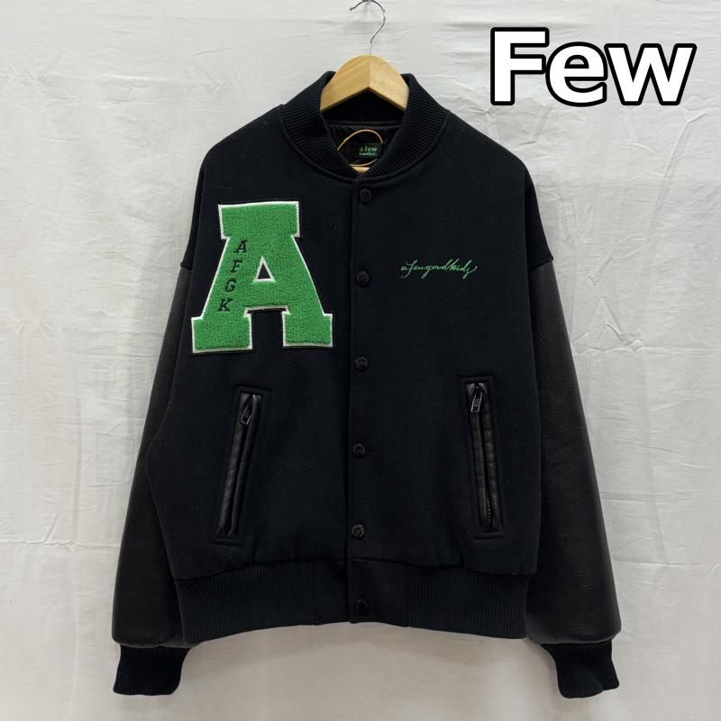 フュー サガラ ロゴ ワッペン オーバーサイズ フェイクレザー ウール