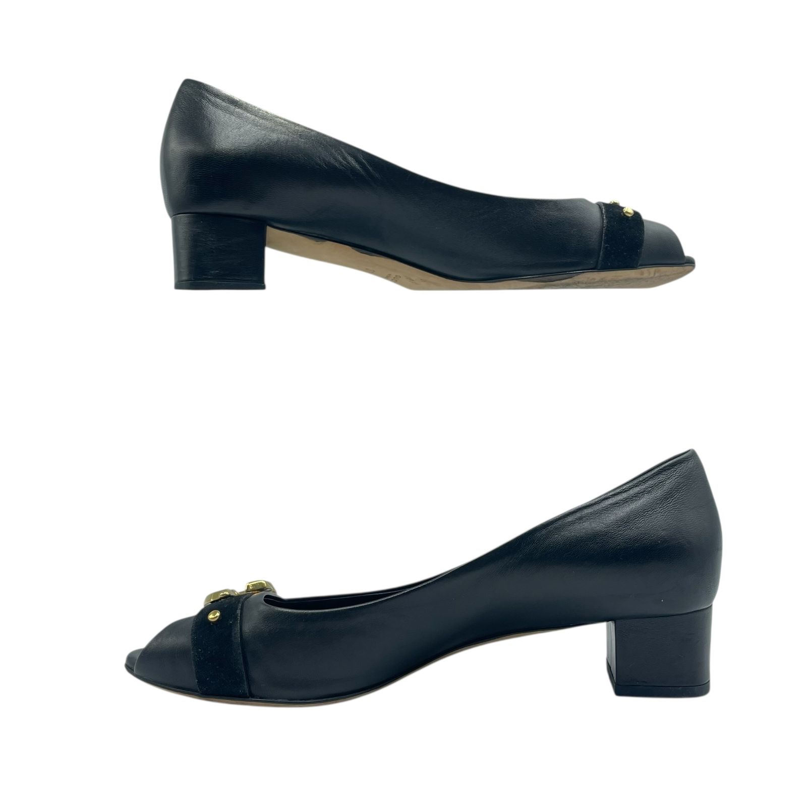 極美品 GUCCI オンライン グッチ パンプス レザー GGロゴ 金具