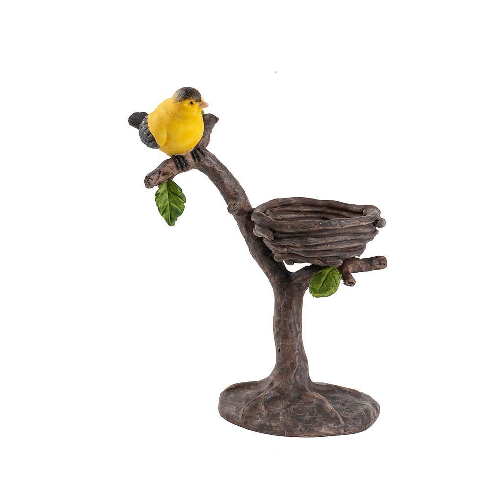 オブジェ 置物 ガーデンオーナメント 小鳥と鳥の巣 ガーデニング 庭