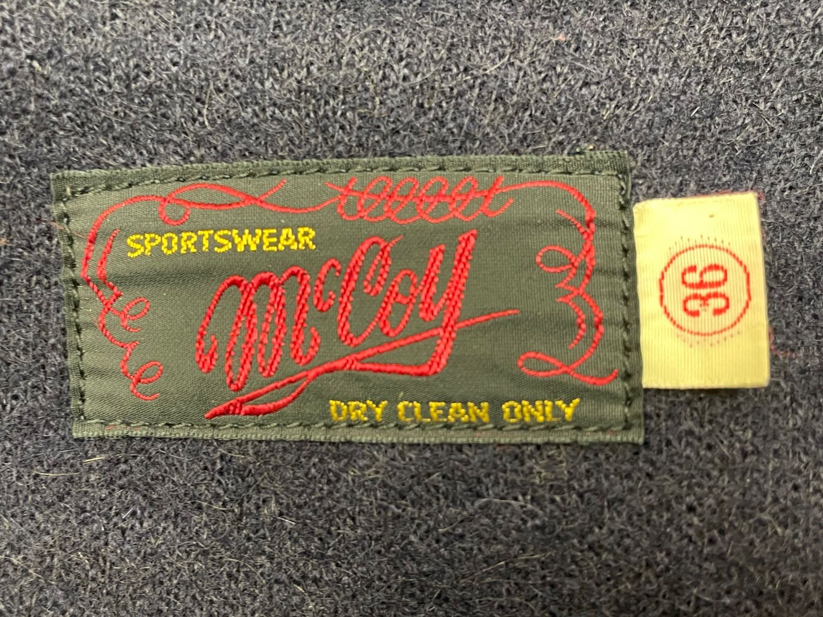極美品 36 THE REAL McCOY'S McCOY SPORTS WEAR リアルマッコイズ