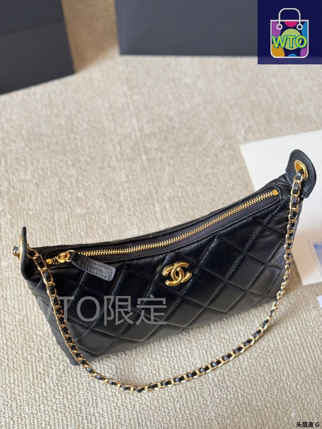 今日特価】Chanel 25s Black Gold Hobo ～25s ブラックゴールド